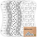 KeaBabies Urban Organic Burp Cloths — Greyscape (5-Pack)