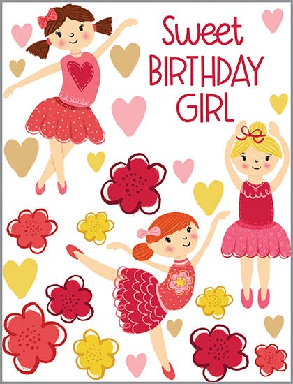 Gina B Birthday Card — Kids' Ballerinas