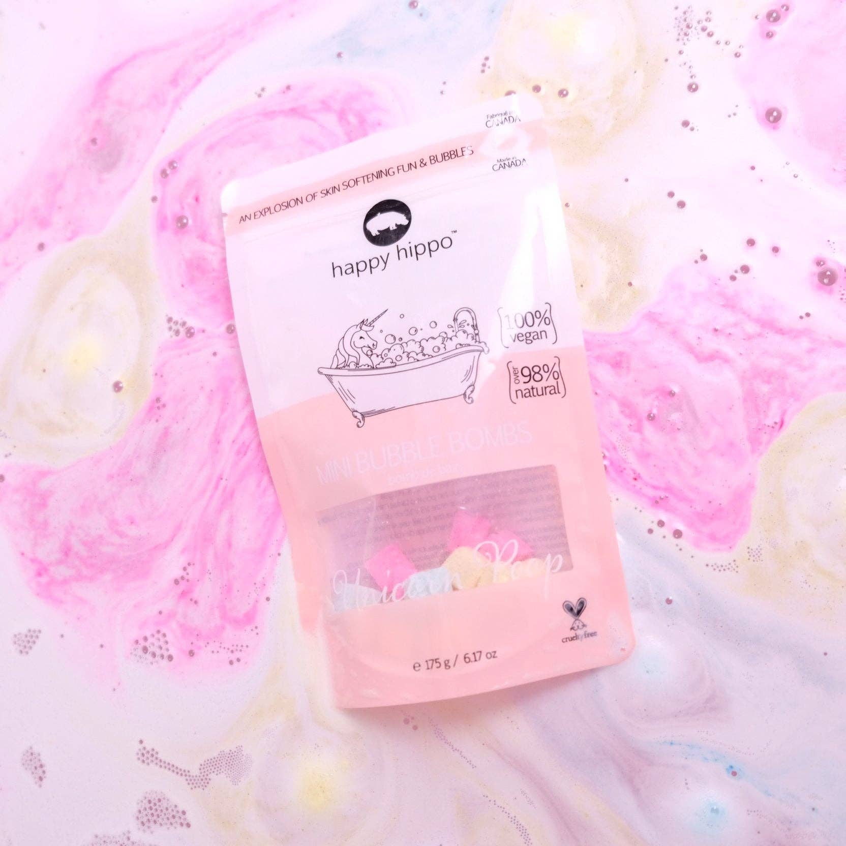 Happy Hippo Mini Bubble Bombs - Unicorn Poop