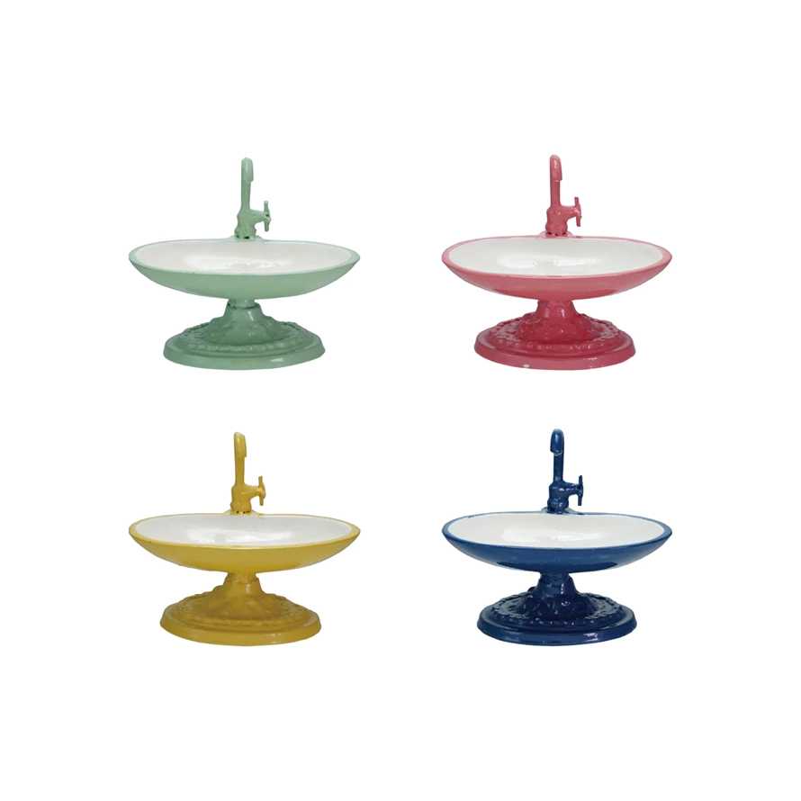 Vintage-Inspired Cast Iron Sink Soap & Sponge Holder