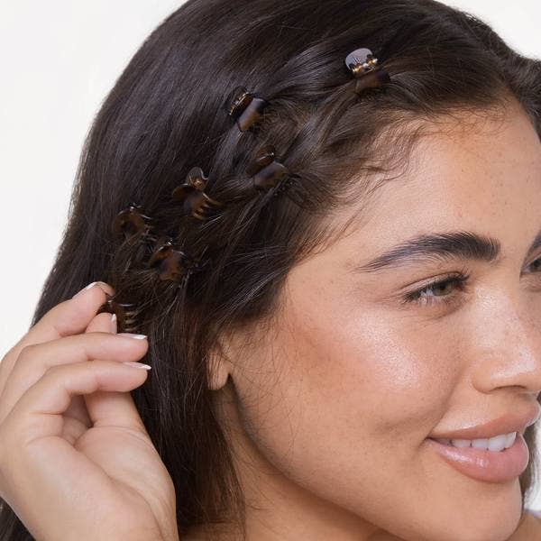 Kitsch Mini Classic Claw Clips — Black & Tort (16-Pack)