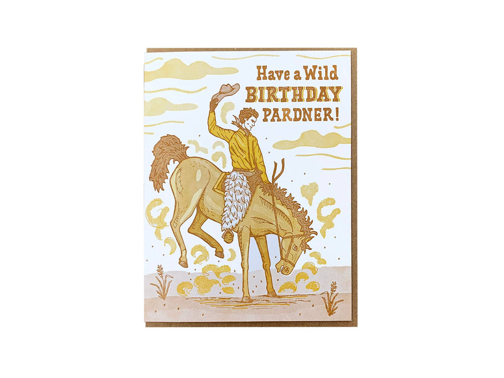Noteworthy Paper & Press Wild Birthday Pardner Greeting Card