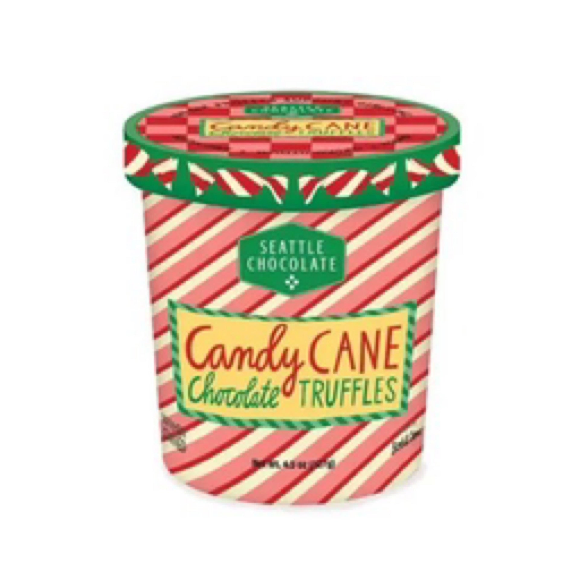 Seattle Chocolate Peppermint Pint Holiday Truffle Jar