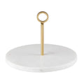 Santa Barbara Studios Marble Serving Board with Brass Handle