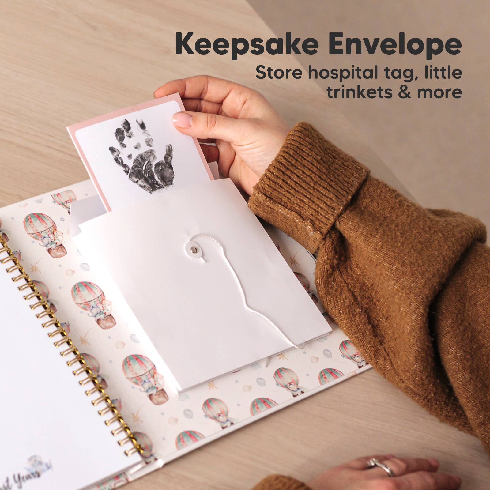 KeaBabies Keepsake Baby Memory Book — Balloon Edition