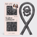Kitsch Satin Heatless Curling Set — Charcoal