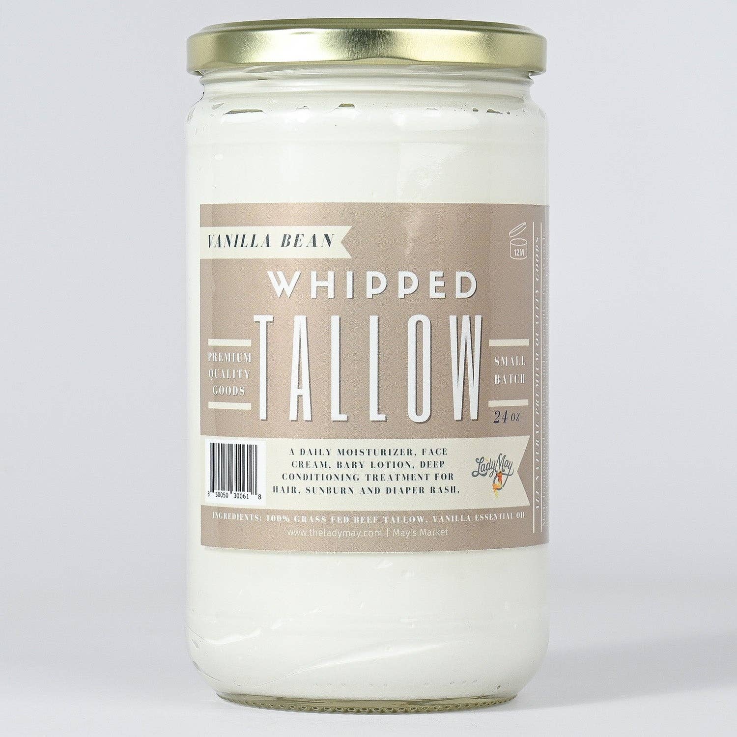Lady May Tallow Vanilla Whipped Tallow Moisturizer
