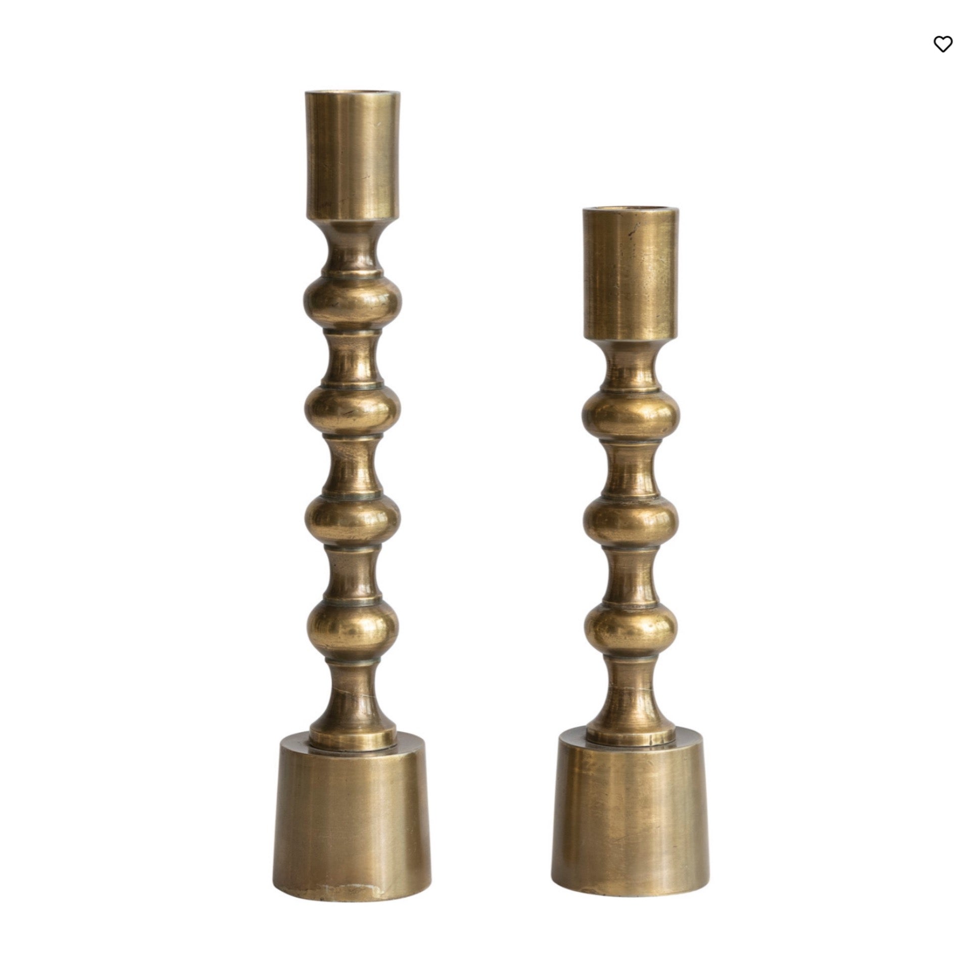Sculpted Aluminum Taper Candle Holder