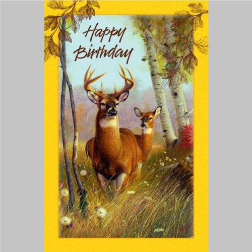 Sweet Deer Birthday Card with Envelope