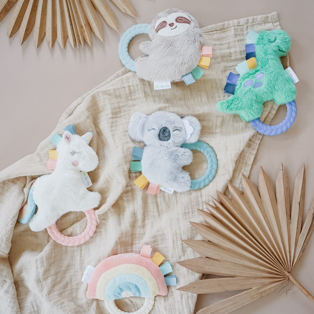 Itzy Ritzy Plush Rattle Pal with Teether