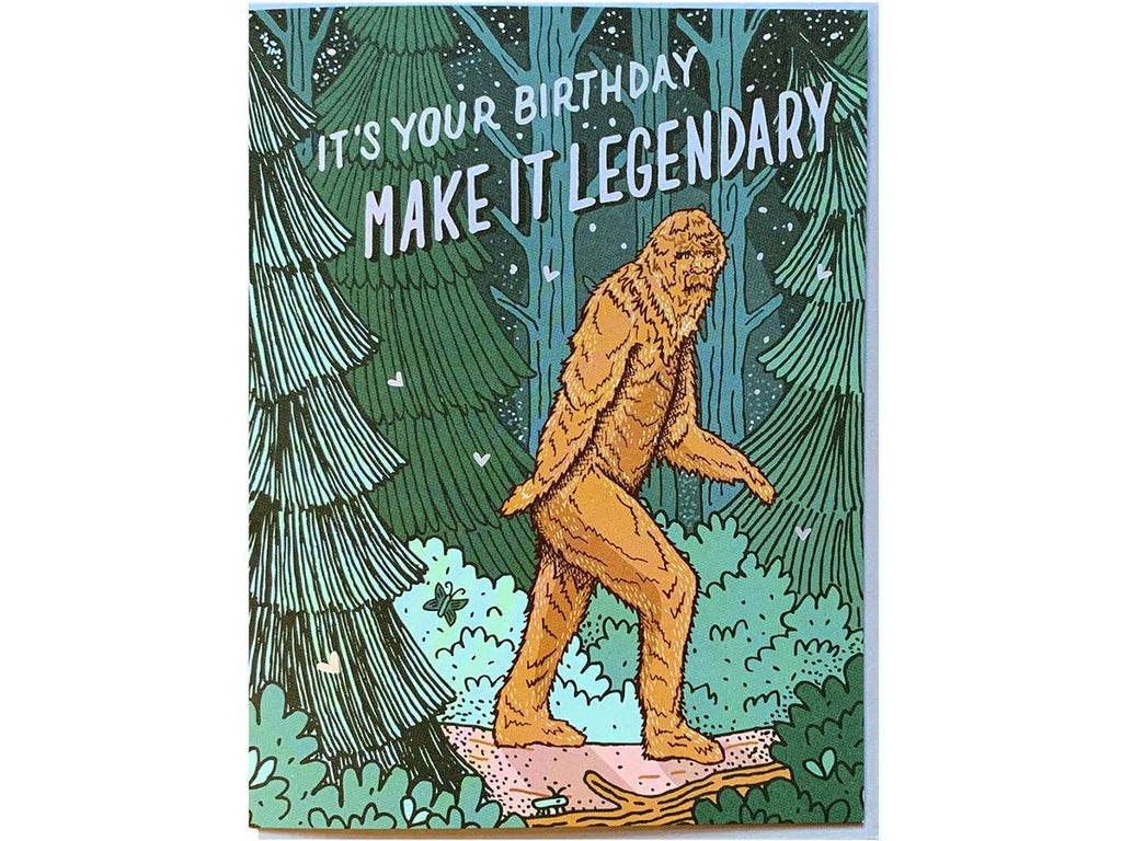 Noteworthy Paper & Press Bigfoot Legendary Birthday Greeting Card