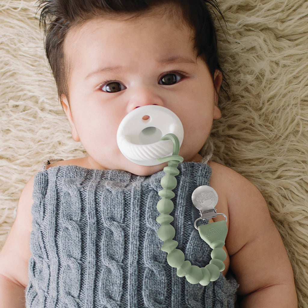 Itzy Ritzy Sweetie Strap Silicone Pacifier Clip