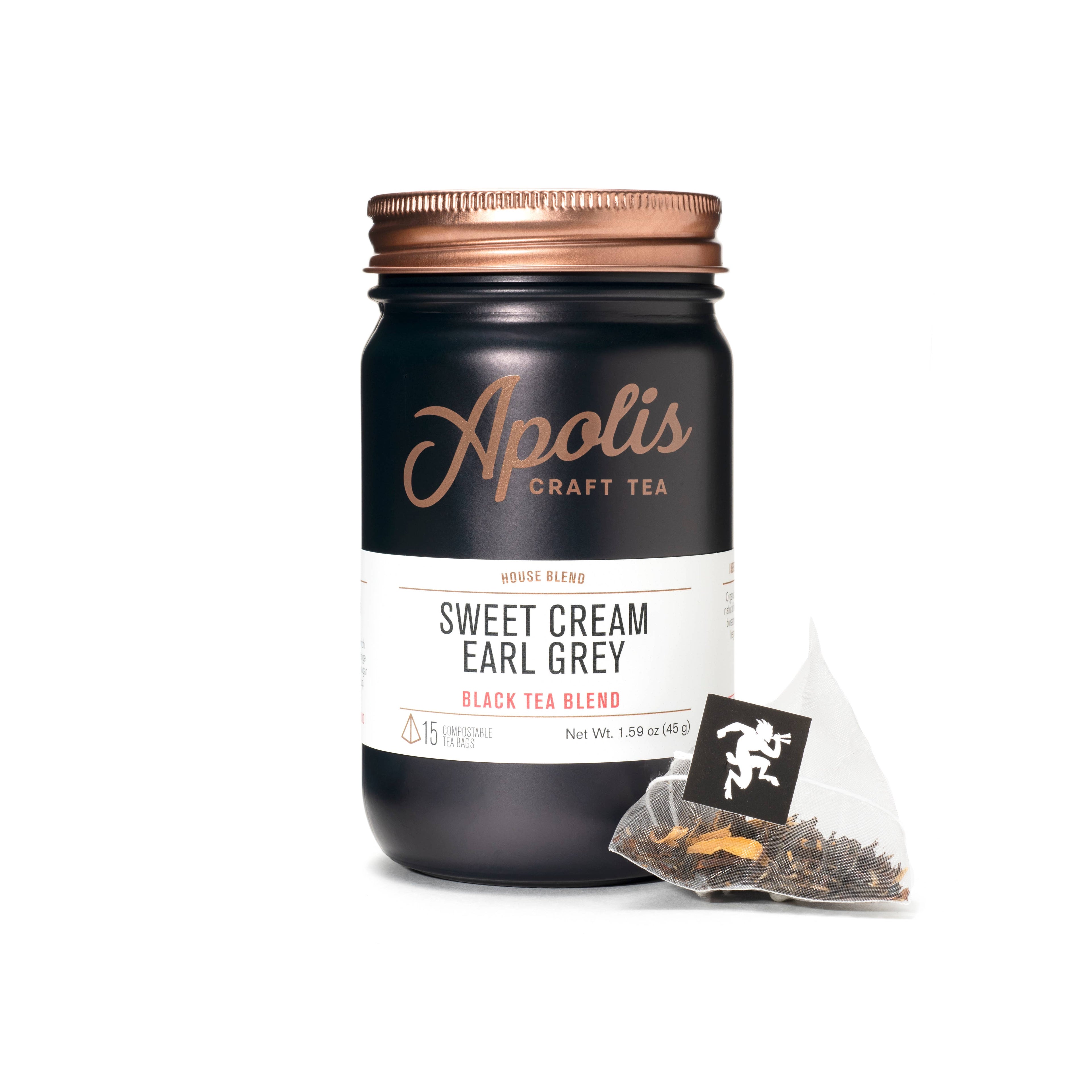 Apolis Tea Sweet Cream Earl Grey, Black Tea Pyramid Bags