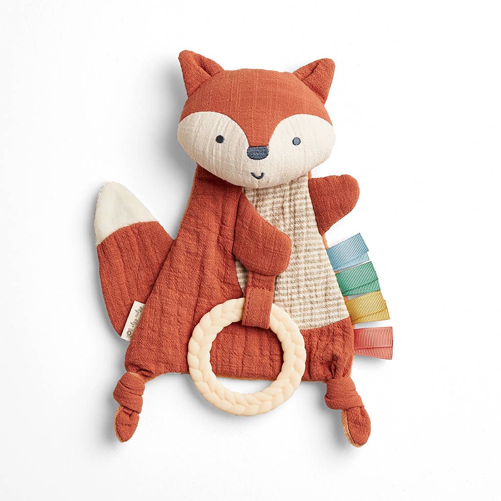 Itzy Ritzy Fox Bitzy Crinkle Sensory Toy with Teether