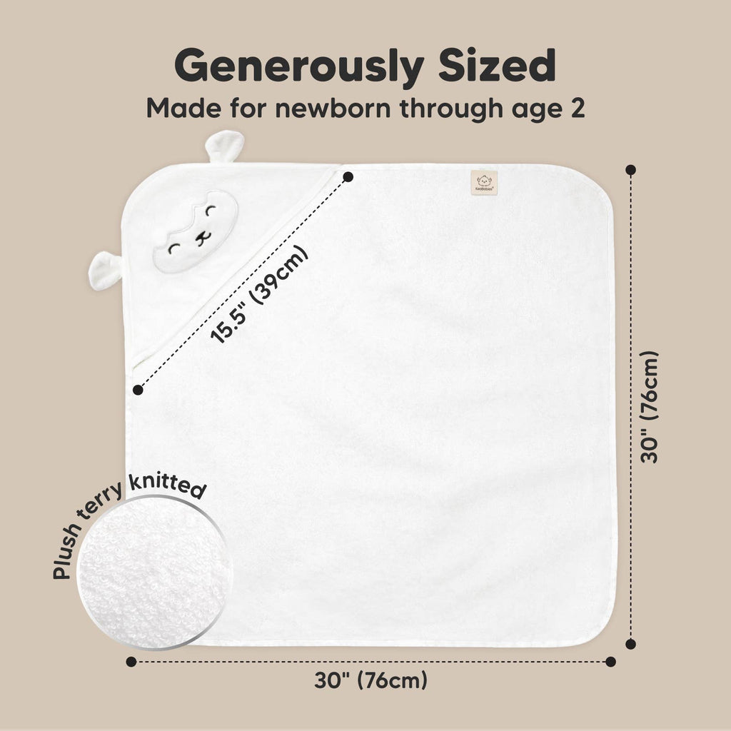 KeaBabies Petite Hooded Baby Towel — Lamb