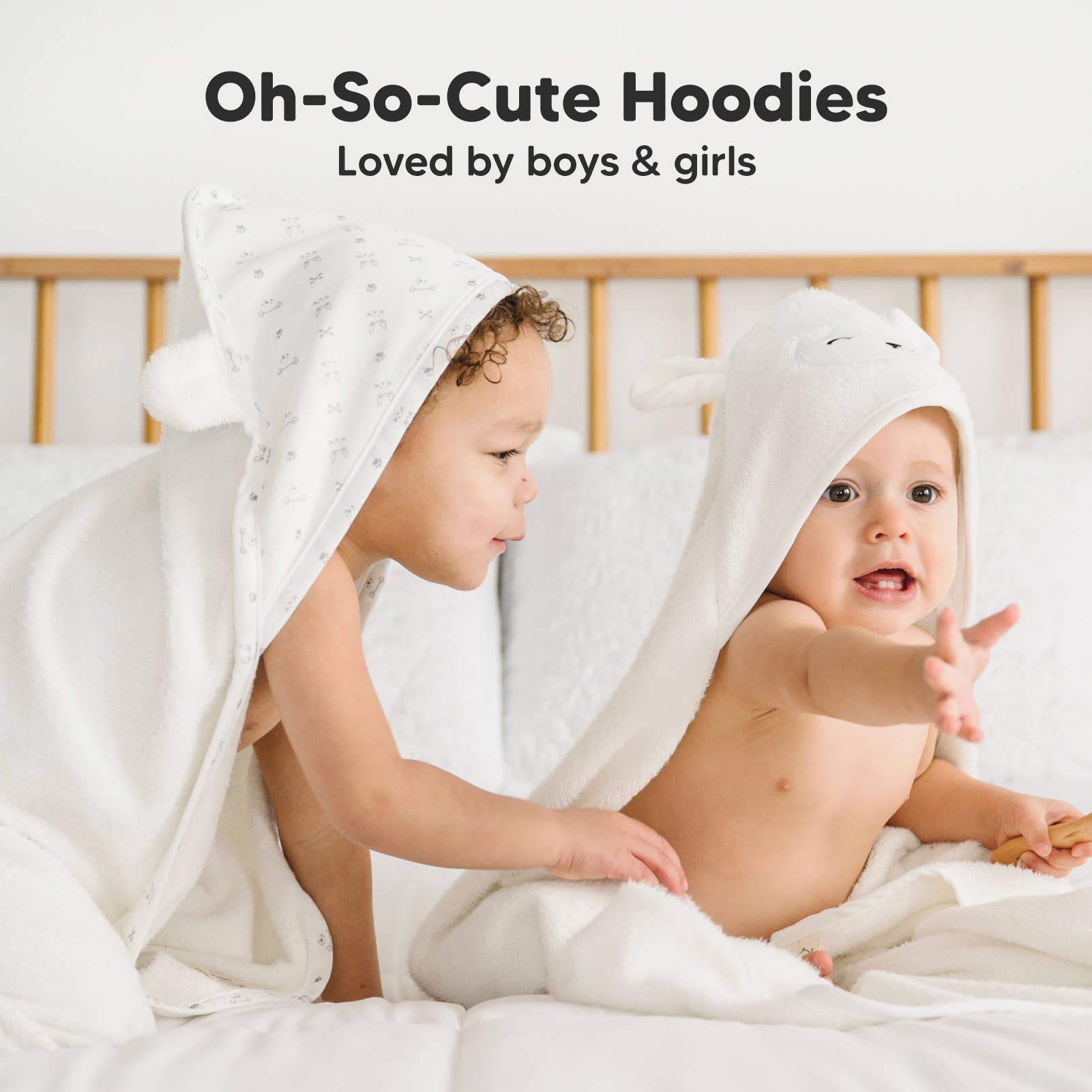 KeaBabies Plush Hooded Baby Towel — Lamb
