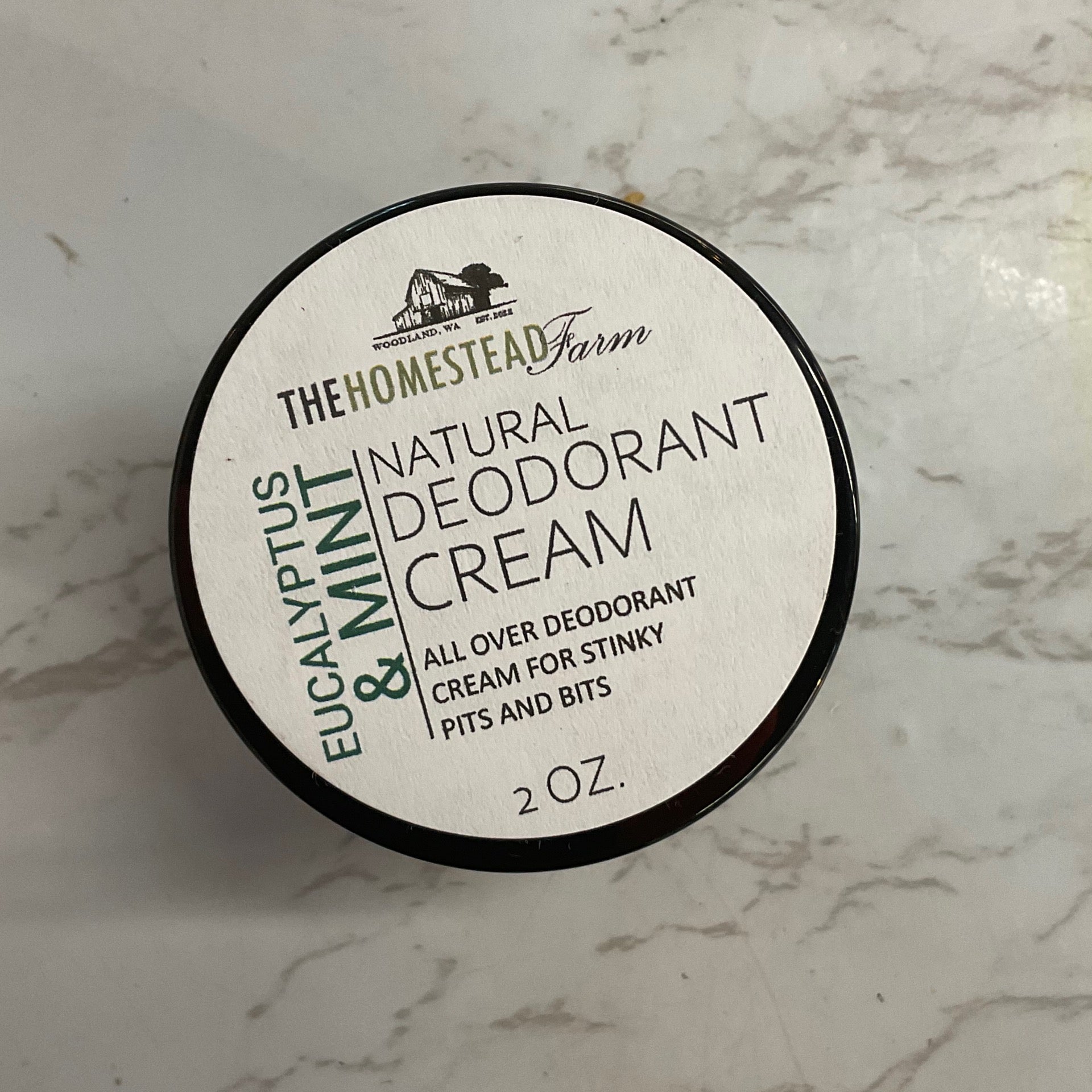 The Homestead Farm Natural Deodorant Stick, Eucalyptus Mint