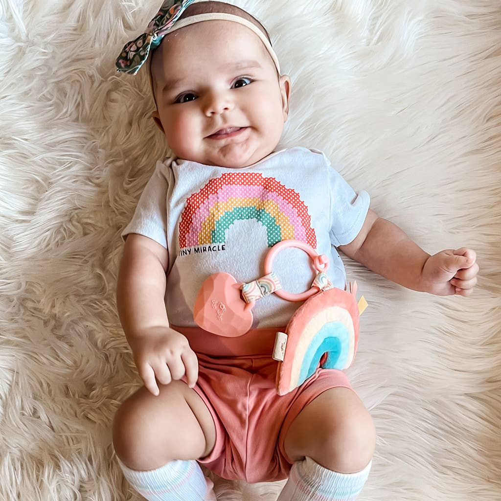 Itzy Ritzy Plush Pal Teether - Dino, Mushroom, Rainbow