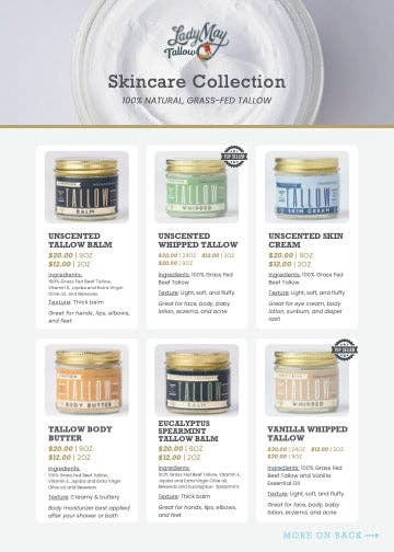 Lady May Tallow Vanilla Whipped Tallow Moisturizer