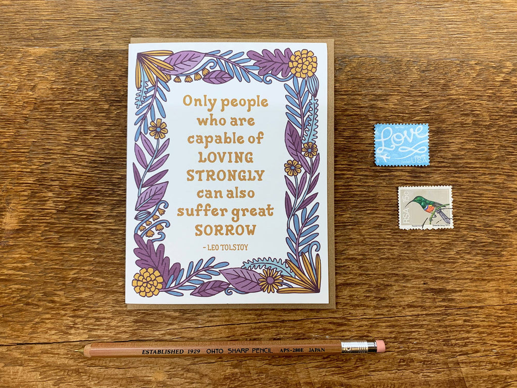 Noteworthy Paper & Press Tolstoy Sympathy Quote Greeting Card