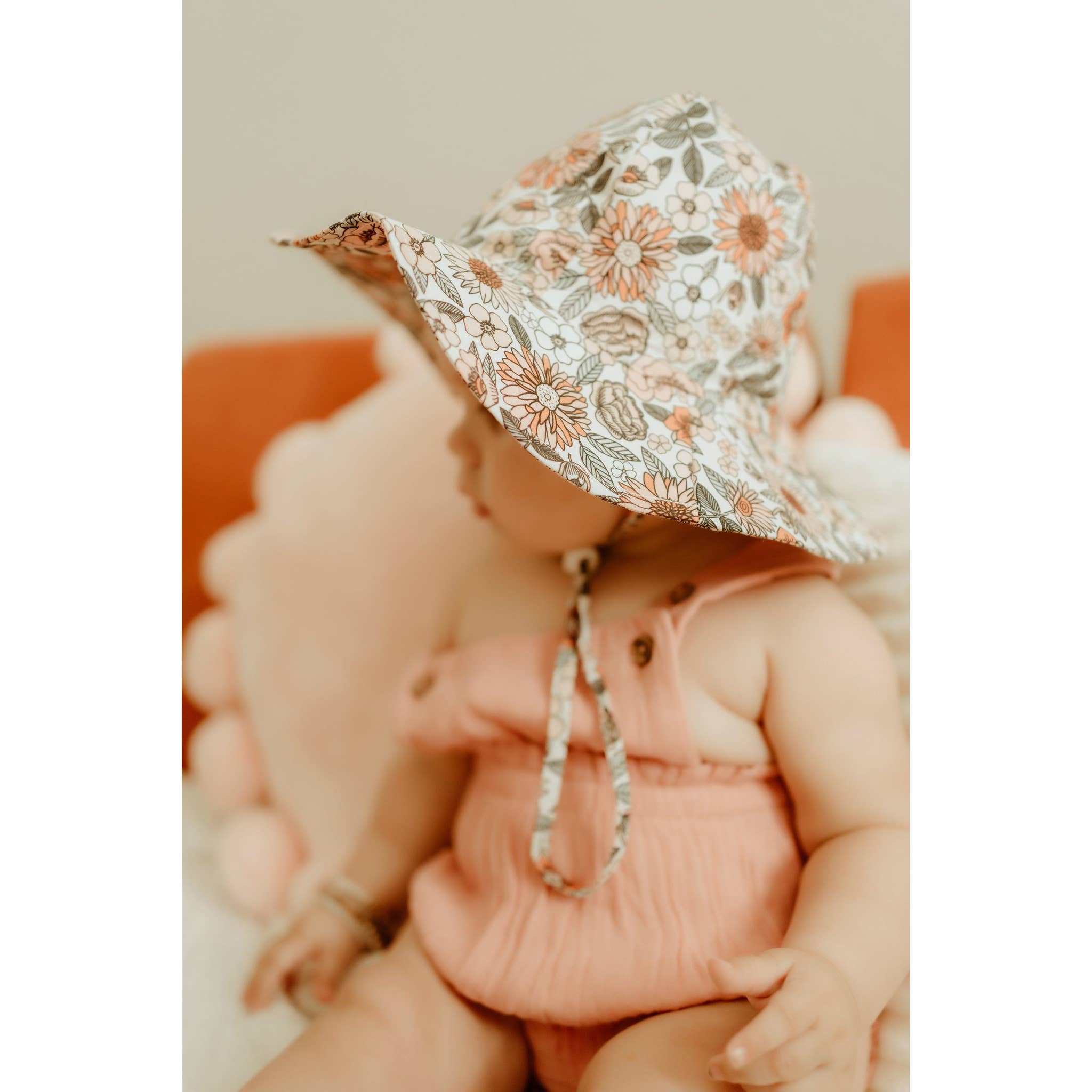 Huggalugs Vintage Flora Sun Hat — UPF 50+