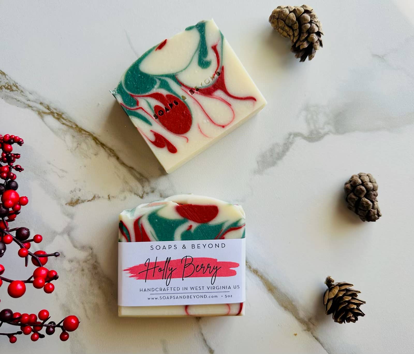 Soaps & Beyond Holly Berry Soap Bar