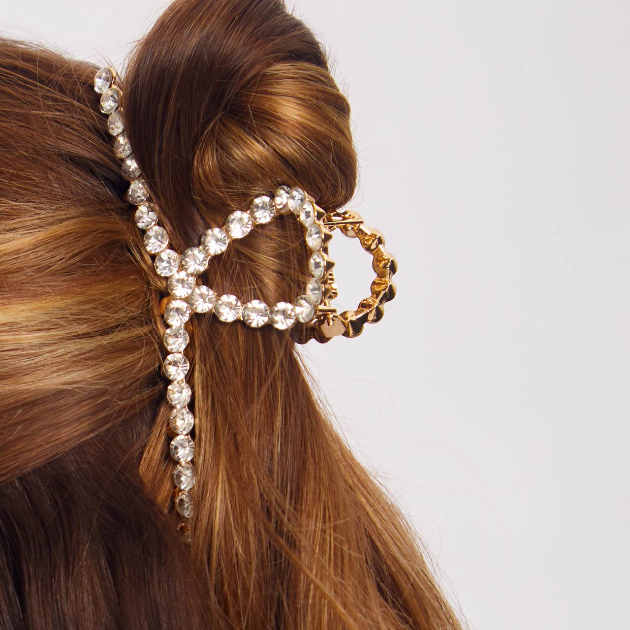 Kitsch Metal Rhinestone Loop Claw Clip — Gold