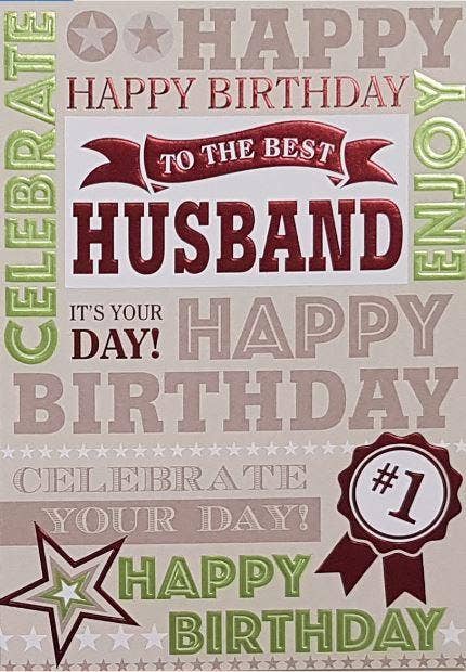 Birthday Wishes for My Wonderful Husband Card