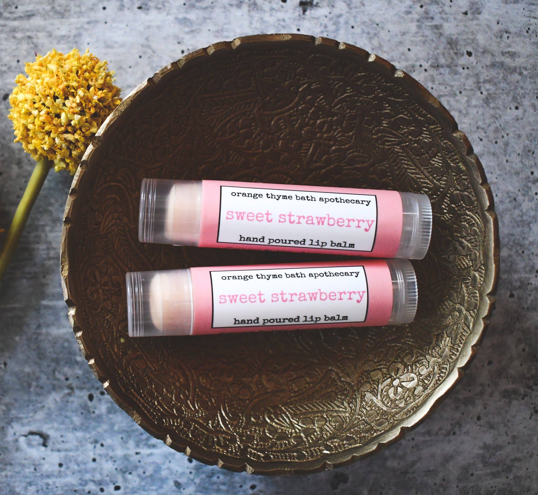 Orange Thyme Sweet Strawberry Lip Balm