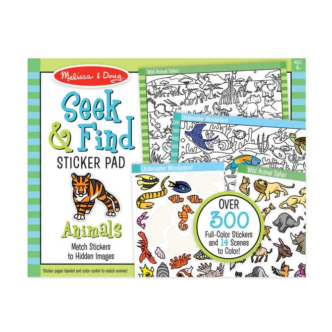 Melissa & Doug Seek & Find Sticker Pad - Animals