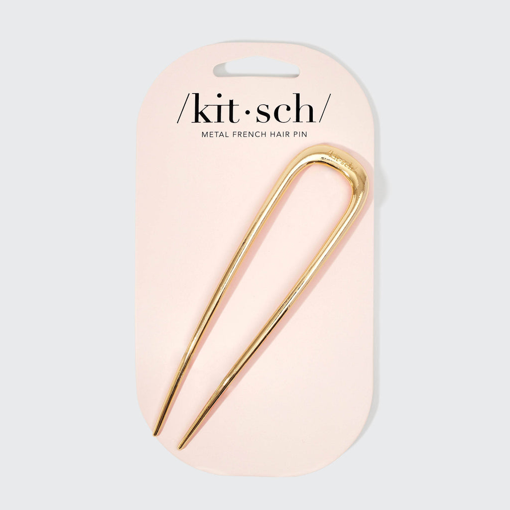 Kitsch Metal French Hair Pin — Gold