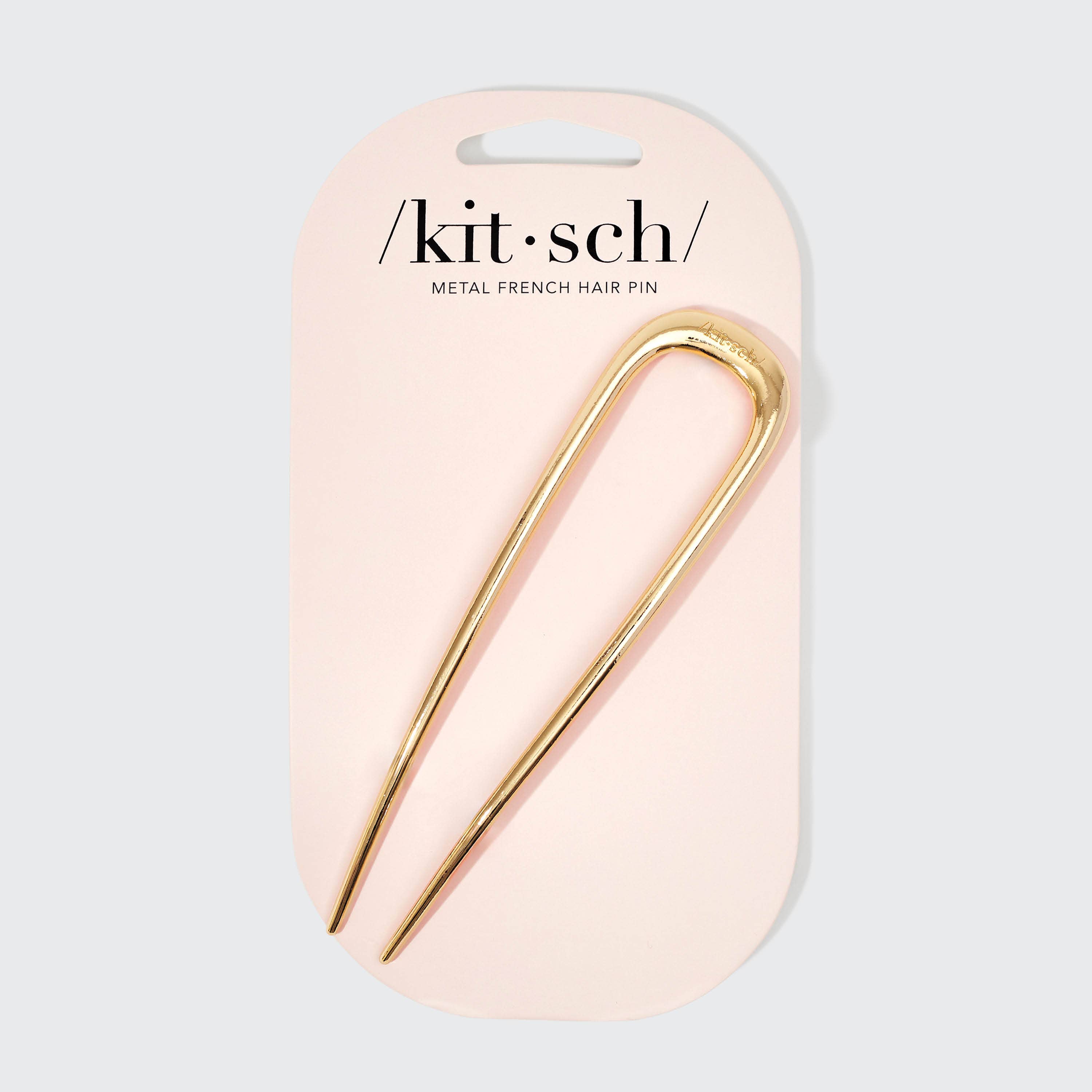 Kitsch Metal French Hair Pin — Gold