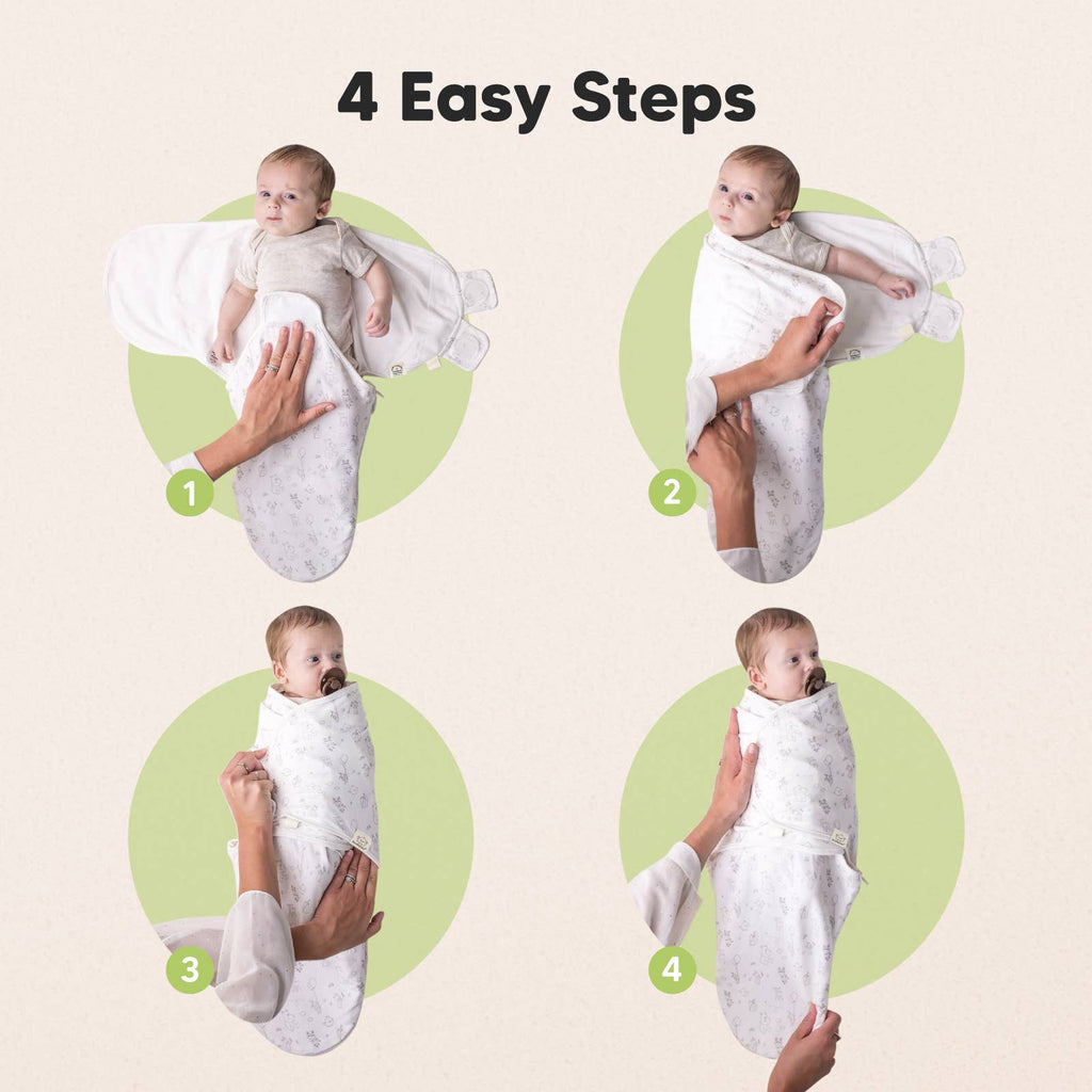 KeaBabies Soothe Zippy Swaddle Sacks — Aspire (3-Pack, 0-3 Months)