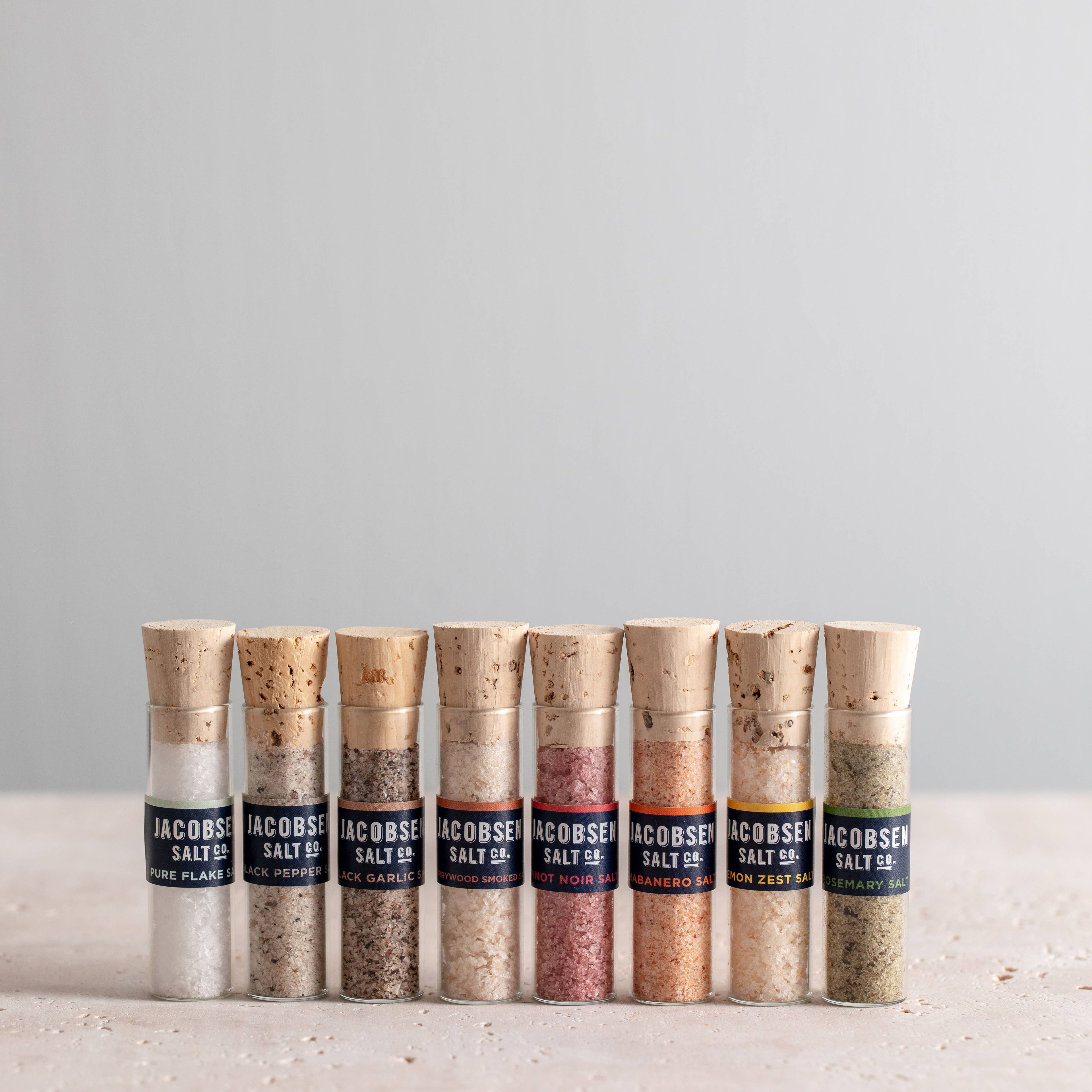 Jacobsen Salt Co Infused Sea Salt Gift Set – Eight Vial Collection