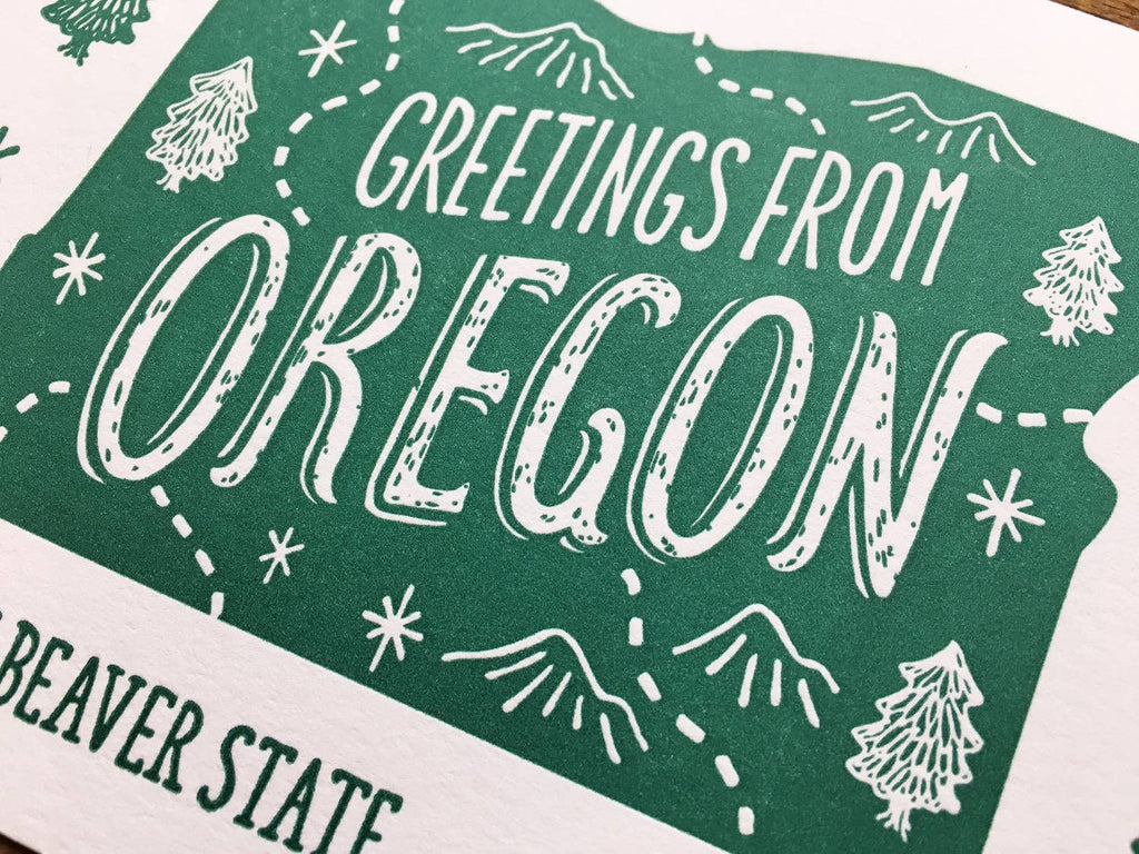 Noteworthy Paper & Press Greetings from Oregon Greeting Card