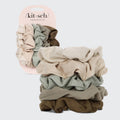Kitsch Textured Scrunchies — Eucalyptus (5-Pack Set)