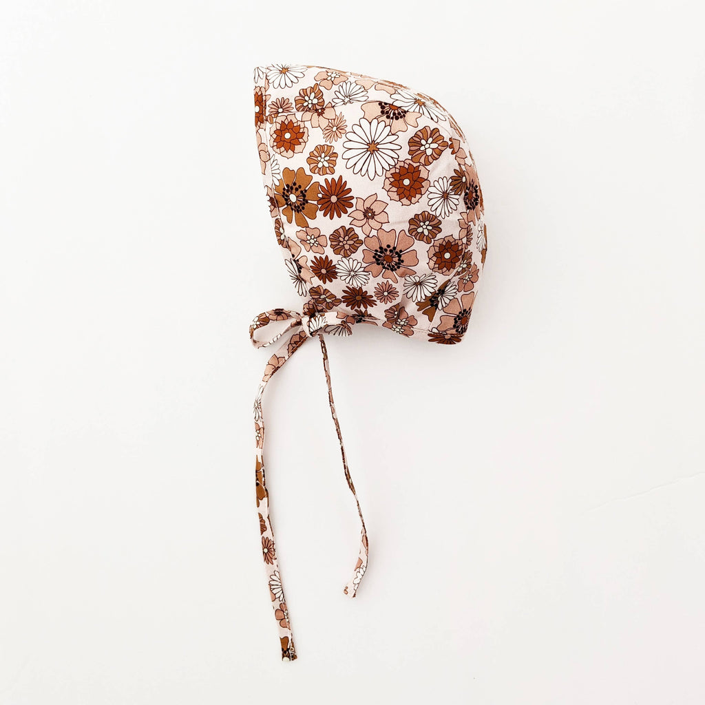 Huggalugs Retro Blooms Danish Baby Bonnet — UPF 50+