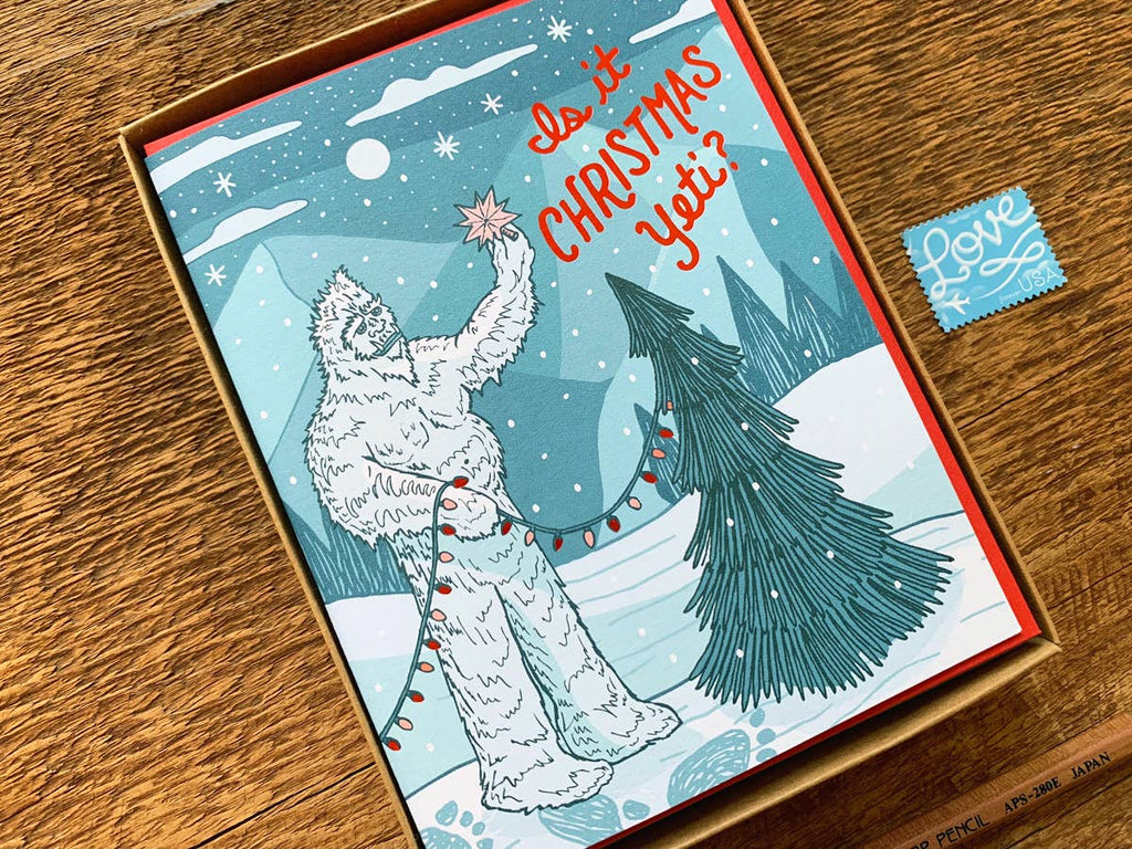 Noteworthy Paper & Press Is It Christmas Yeti Greeting Card