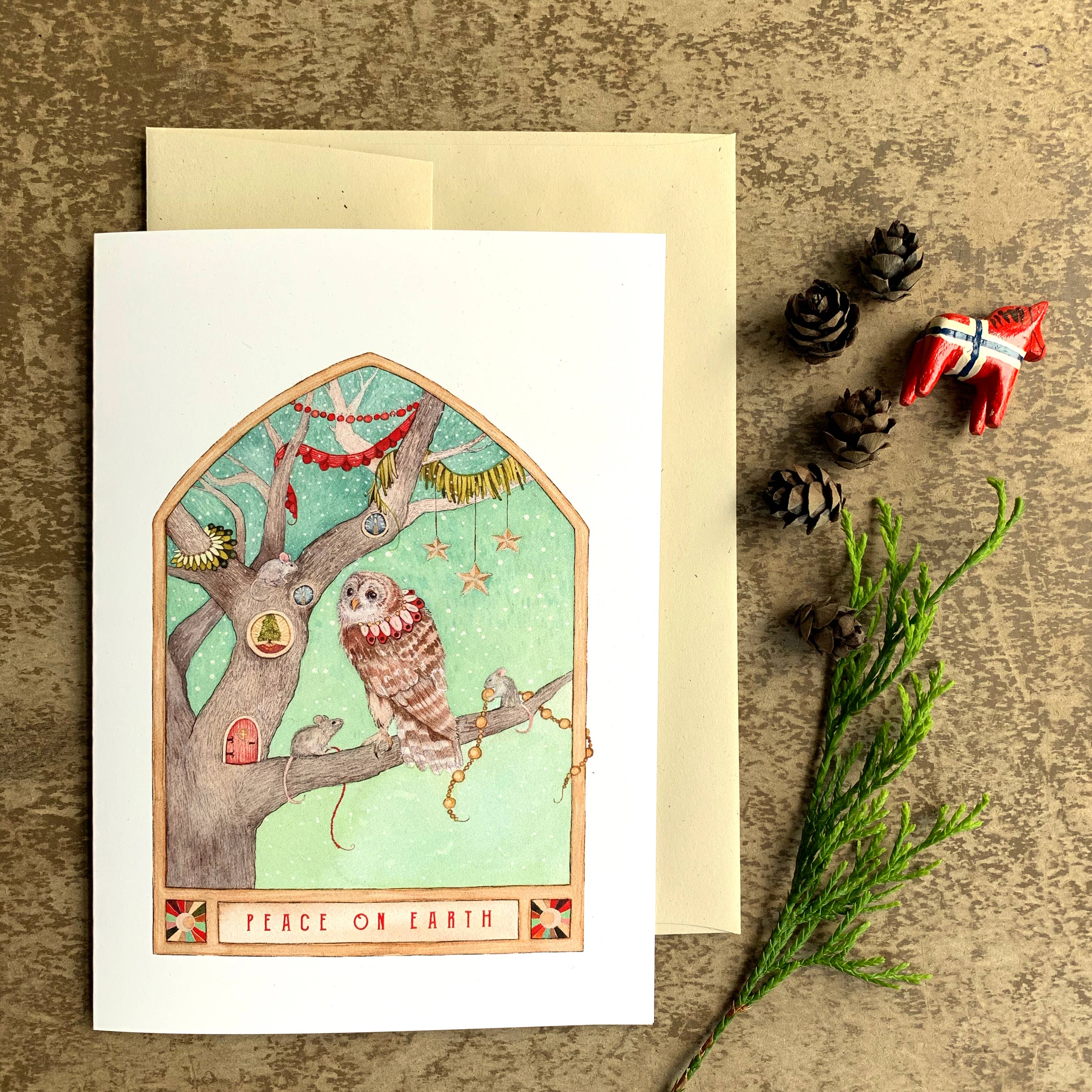 Polanshek of the Hills “Peace on Earth” Greeting Card