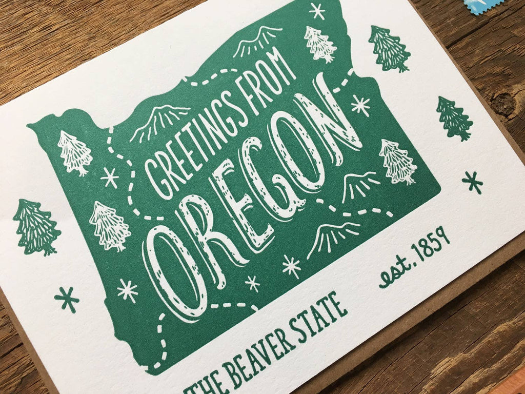 Noteworthy Paper & Press Greetings from Oregon Greeting Card