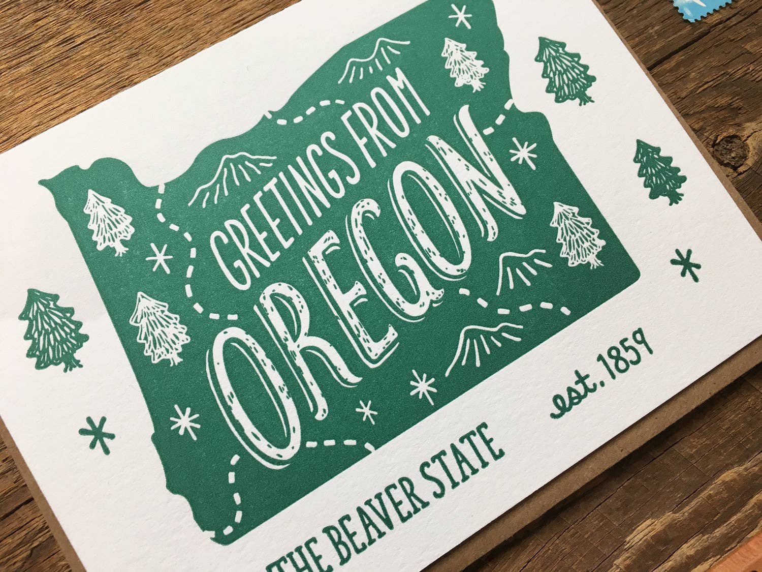 Noteworthy Paper & Press Greetings from Oregon Greeting Card