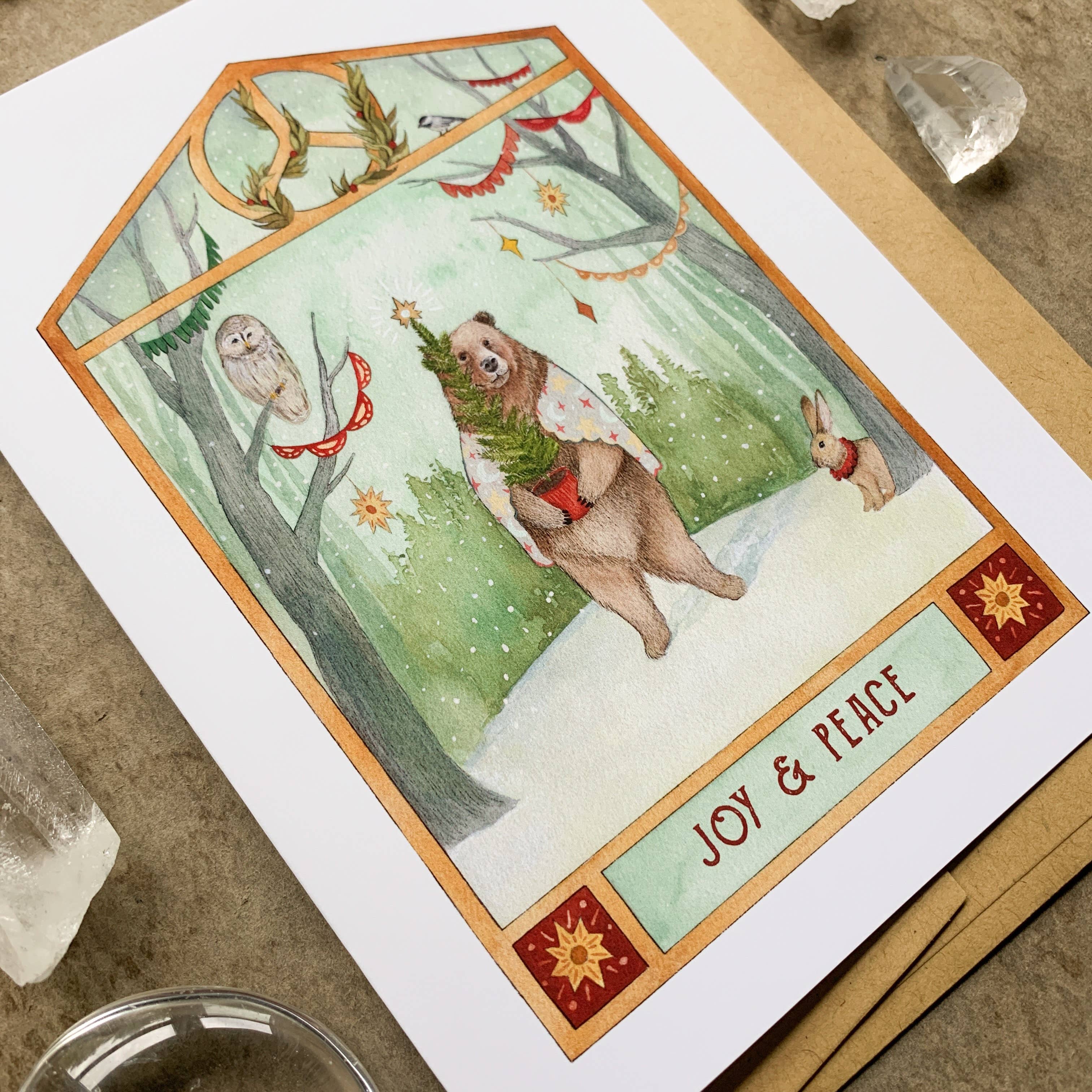 Polanshek of the Hills “Joy & Peace” Greeting Card