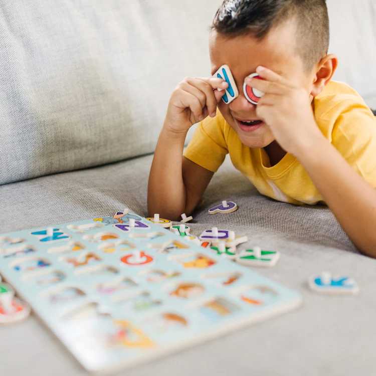 Melissa & Doug Alphabet Wooden Peg Puzzle