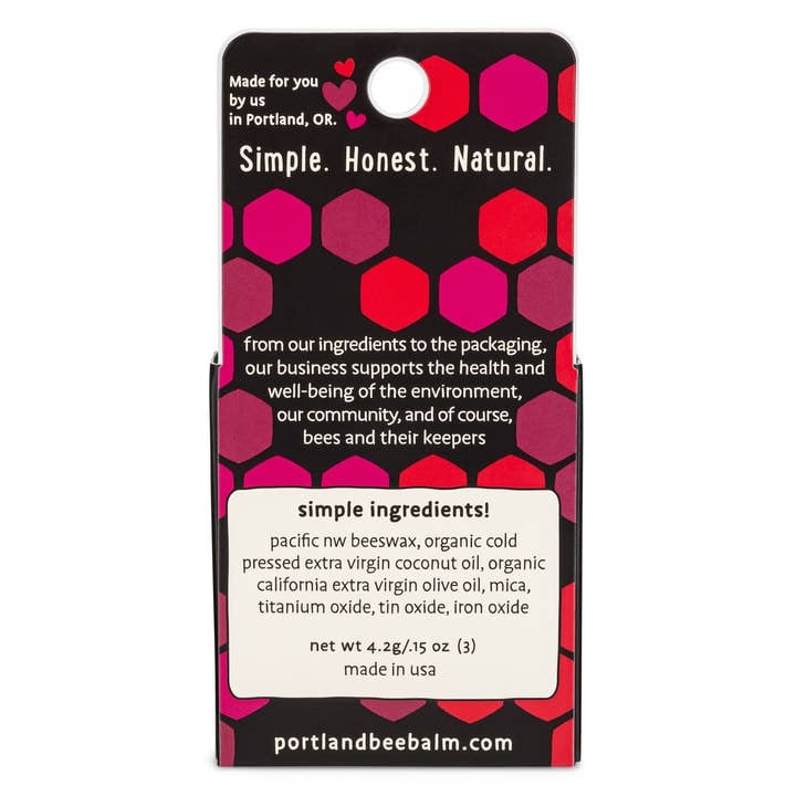 Portland Bee Balm Tinted Lip Balm – Red Blaze