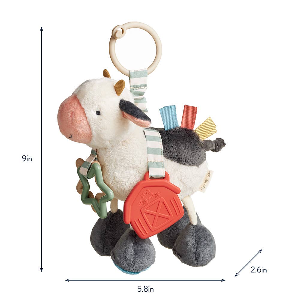 Itzy Ritzy Cow Link and Love Activity Plush