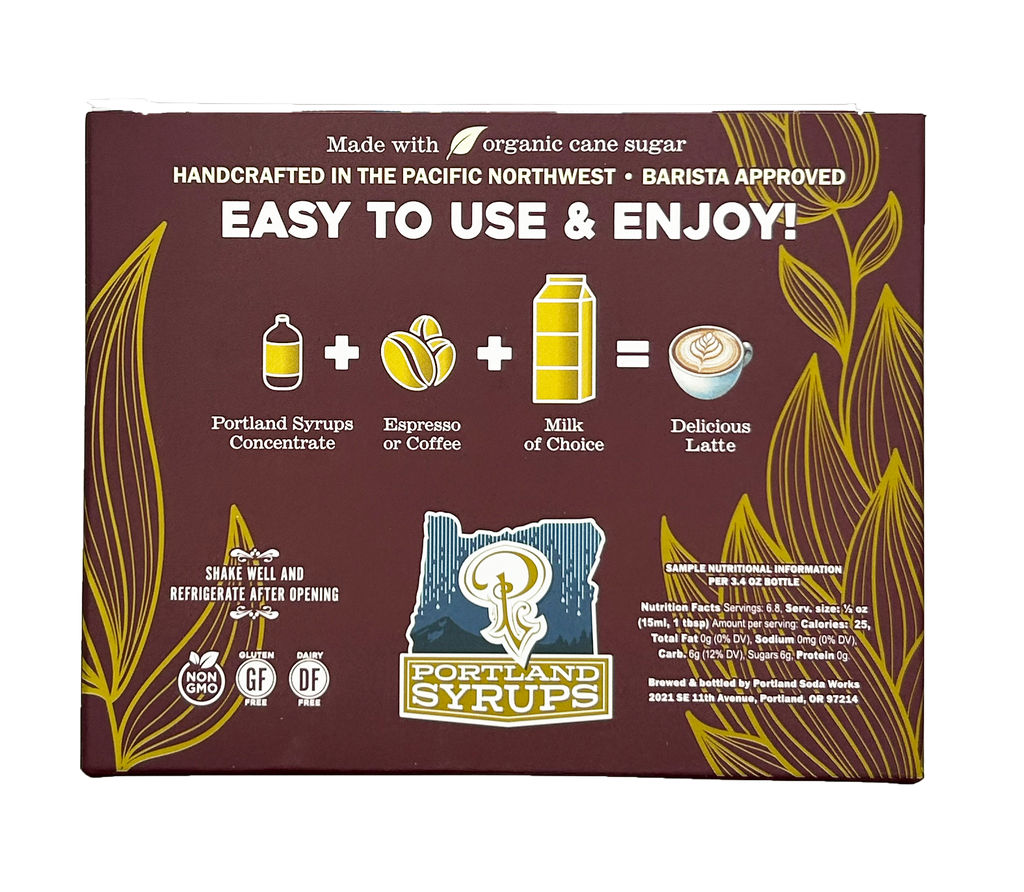 Portland Syrups Coffeehouse Syrup Gift Set — Vanilla, Hazelnut & Caramel
