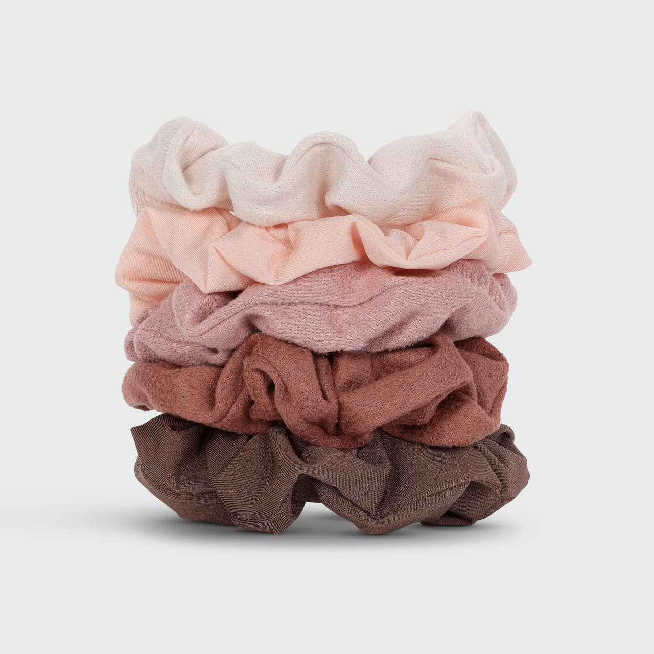Kitsch Textured Scrunchies — Terracotta (5-Pack Set)