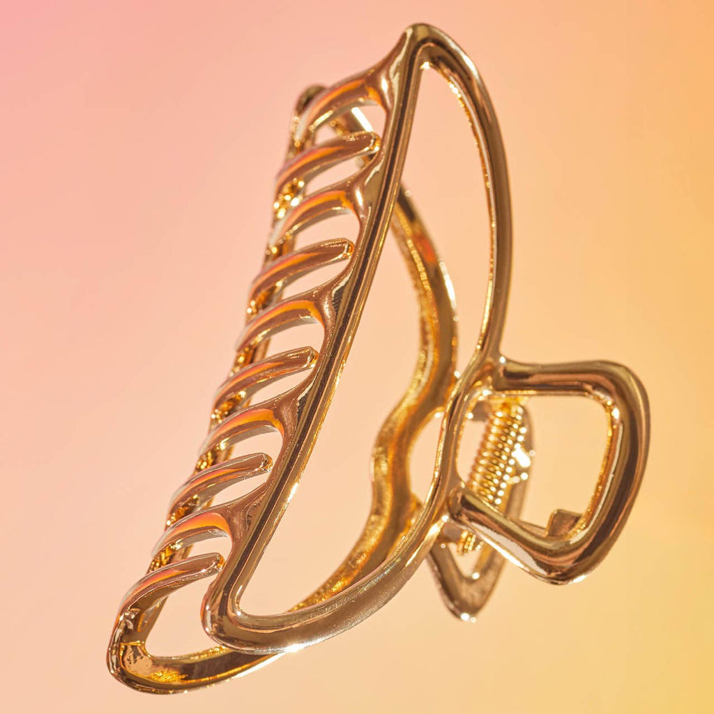 Kitsch Open Shape Claw Clip — Gold