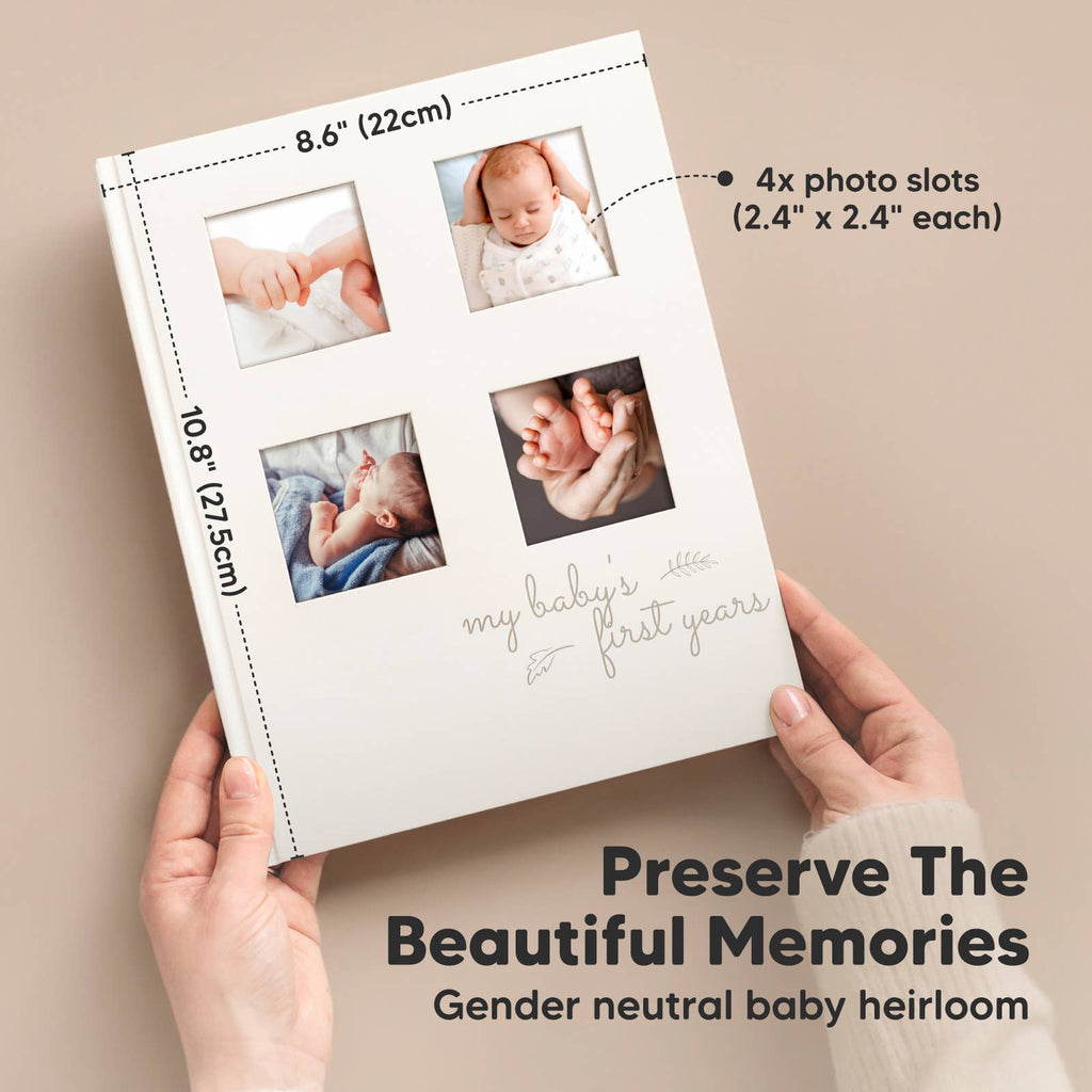 KeaBabies Sketch Baby Memory Book — Alpine White