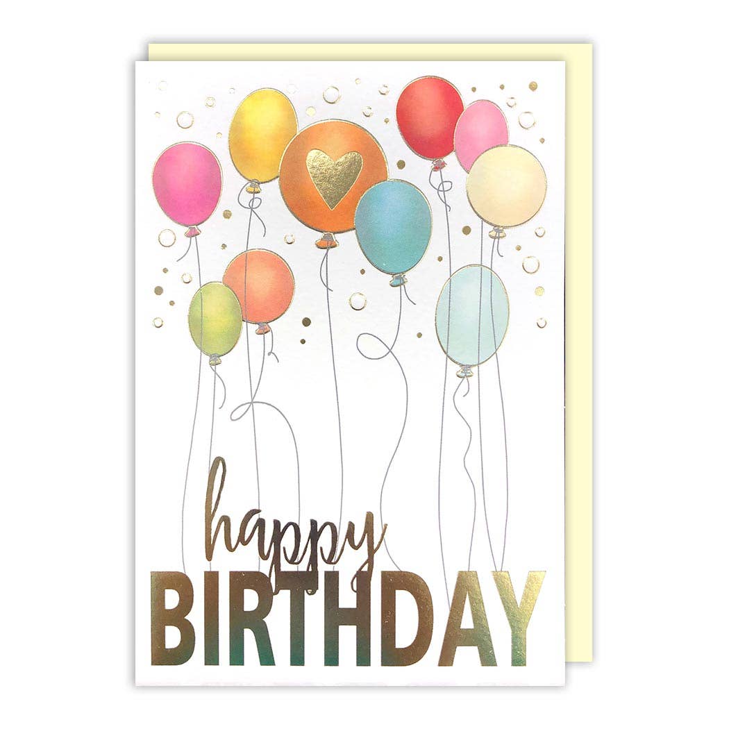 Notes & Queries Birthday Card — Balloons